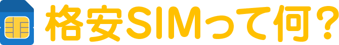 格安SIMって何?